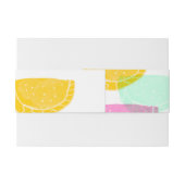 Bandeau De Faire-part Aquarelle pastèque rose vert jaune Motif (Dos exemple)
