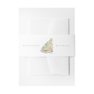 Bandeau De Faire-part Aquarelle Positano Italie Destination Mariage
