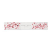 Bandeau De Faire-part Aquarelle rose cerisier Mariage floral (Plat)
