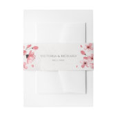 Bandeau De Faire-part Aquarelle rose cerisier Mariage floral (Devant example)
