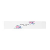 Bandeau De Faire-part Aquarelle rose et bleu Mariage Hydrangea (Plat)