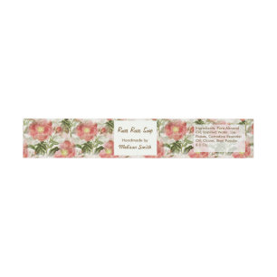 Bandeau De Faire-part Aquarelle rose Floral Fabriqué à la main