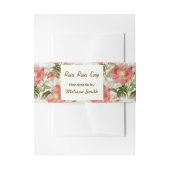 Bandeau De Faire-part Aquarelle rose Floral Fabriqué à la main (Devant example)