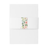 Bandeau De Faire-part Aquarelle rose pâle Mariage floral (Dos Example)