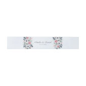 Bandeau De Faire-part Aquarelle rose romantique Rose Mariage bleu (Plat)
