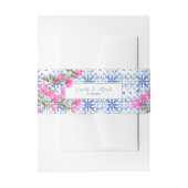 Bandeau De Faire-part Aquarelle Santorini Grèce mariage bleu et blanc (Devant example)