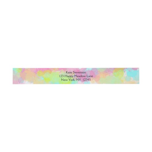 Bandeau De Faire-part Aquarelle Splatter Colorful Abstract Design (Plat)