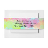 Bandeau De Faire-part Aquarelle Splatter Colorful Abstract Design (Devant Example)