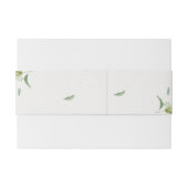 Bandeau De Faire-part Aquarelle toscane élégante Branche Feuille d'olivi (Dos exemple)