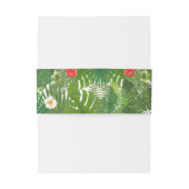 Bandeau De Faire-part Aquarelle Tropical avec Toucan Green ID577 (Dos Example)