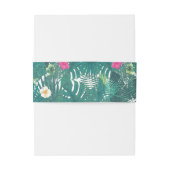 Bandeau De Faire-part Aquarelle Tropical avec Toucan Turquoise ID577 (Dos Example)