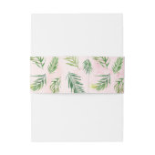 Bandeau De Faire-part Aquarelle Tropical Feuille Mariage Belly Band (Dos Example)