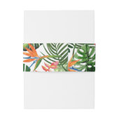 Bandeau De Faire-part Aquarelle Tropical Motif Invitation Bande de ventr (Dos Example)