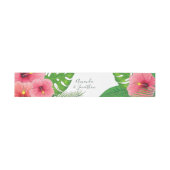 Bandeau De Faire-part Aquarelle tropicale feuillage Mariage personnalisé (Plat)