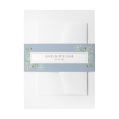 Bandeau De Faire-part Aquarelle Verdure Foliage Dusty Blue Mariage (Devant example)