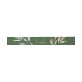 Bandeau De Faire-part Aquarelle Vert foncé Mariage botancien (Plat)