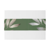 Bandeau De Faire-part Aquarelle Vert foncé Mariage botancien (Dos exemple)