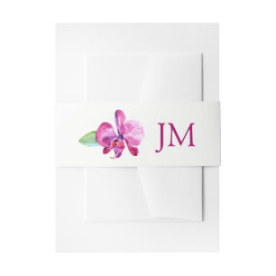 Bandeau De Faire-part Aquarelle violet orchidée Mariage