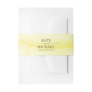 Bandeau De Faire-part Aquarelles Jaune Lumineuse Moderne