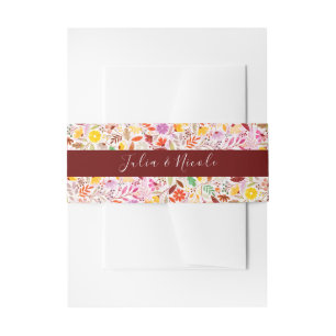 Bandeau De Faire-part Aquarelles vives Fleurs de tulipe d'été Mariage