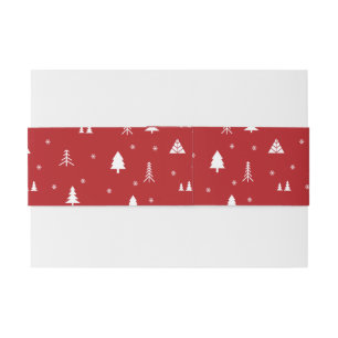 Bandeau De Faire-part Arbres et flocons de neige Invitation Bande de ven