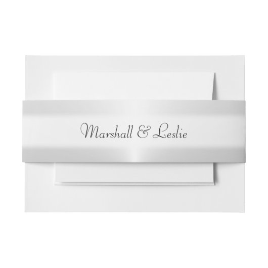 Bandeau De Faire-part Argent avec texte (Devant Example)