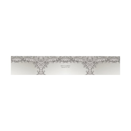 Bandeau De Faire-part Argent Ornat Moderne (Plat)