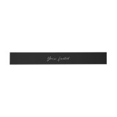 Bandeau De Faire-part Aria ・ Élégant script moderne noir et blanc (Plat)