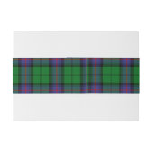 Bandeau De Faire-part Armstrong Scottish Tartan Belly Band (Dos exemple)