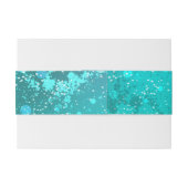 Bandeau De Faire-part Arrière - plan à huile Turquoise de la menthe (Dos exemple)