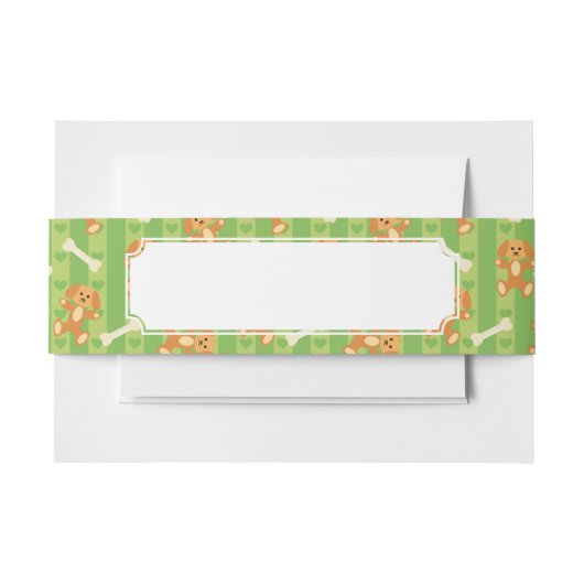 Bandeau De Faire-part arrière - plan avec des chiens et des os (Devant Example)