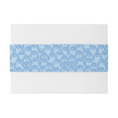 Bandeau De Faire-part Arrière - plan bleu de motif de pingouins (Dos exemple)