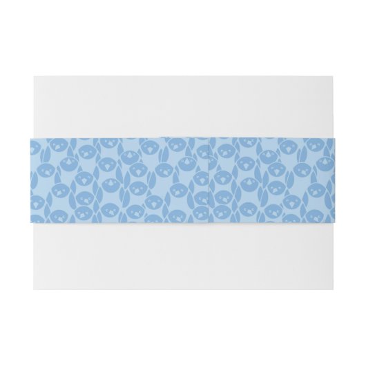 Bandeau De Faire-part Arrière - plan bleu de motif de pingouins (Dos exemple)