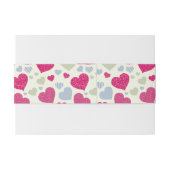 Bandeau De Faire-part Arrière - plan de coeurs (Dos exemple)