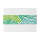 Bandeau De Faire-part Arrière - plan des vagues vertes abstraites (Dos exemple)