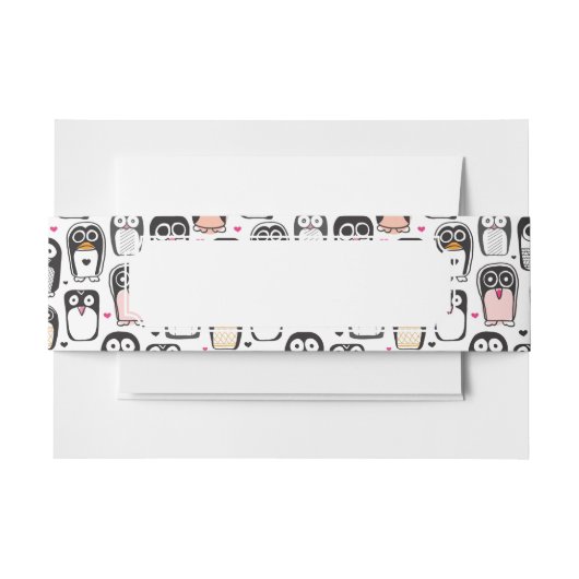 Bandeau De Faire-part arrière - plan d'illustration d'oiseau de pingouin (Devant Example)