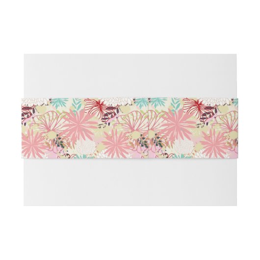 Bandeau De Faire-part Arrière - plan floral 4 (Dos exemple)