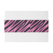 Bandeau De Faire-part Arrière - plan rose de rayure de zèbre (Dos exemple)