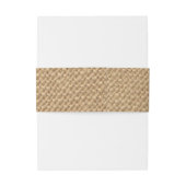 Bandeau De Faire-part Arrière - plan rustique de toile de jute imprimé (Dos Example)