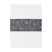 Bandeau De Faire-part Arrosage sur métal gris bleu (Dos Example)