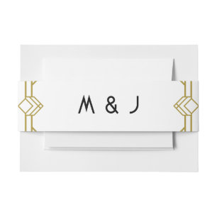 Bandeau De Faire-part Art déco, Old Hollywood, années 1920