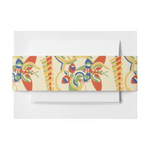 Bandeau De Faire-part Art Déco Rétro Art Géométrique Floral Affiche