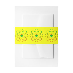 Bandeau De Faire-part Atoms Jaune Invitation Bandes Belly