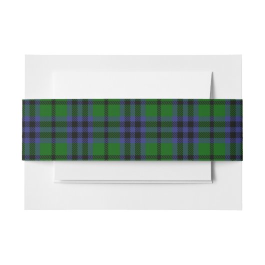 Bandeau De Faire-part Austin Scottish Tartan Belly Band (Devant Example)