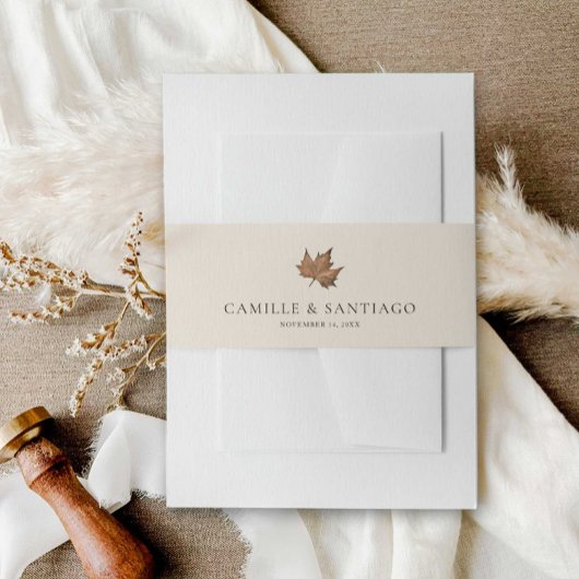 Bandeau De Faire-part Automne Rustique minimaliste Mariage