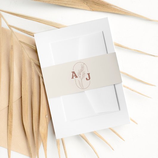 Bandeau De Faire-part Automne Terracotta et Crème