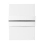 Bandeau De Faire-part AVERA moderne noir et blanc Mariage Monogramme (Dos Example)