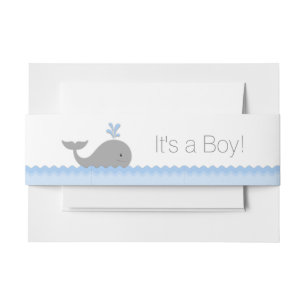 Bandeau De Faire-part Baby Shower Baleine