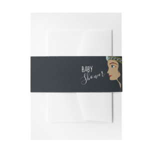 Bandeau De Faire-part Baby shower bleu princesse