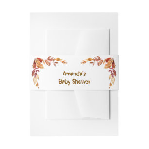 Bandeau De Faire-part Baby Shower Bohème Rustique d'Automne
